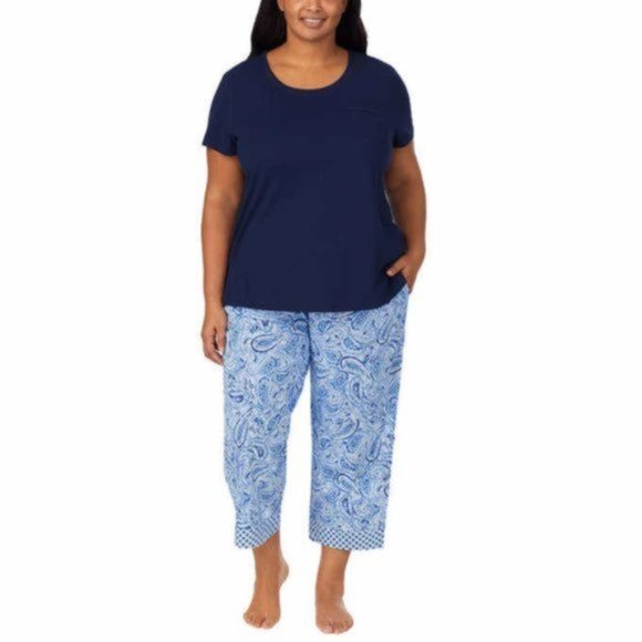 NWT CAROLE HOCHMAN Cotton 4 Pc Lounge Pajama Set - Picture 7 of 7